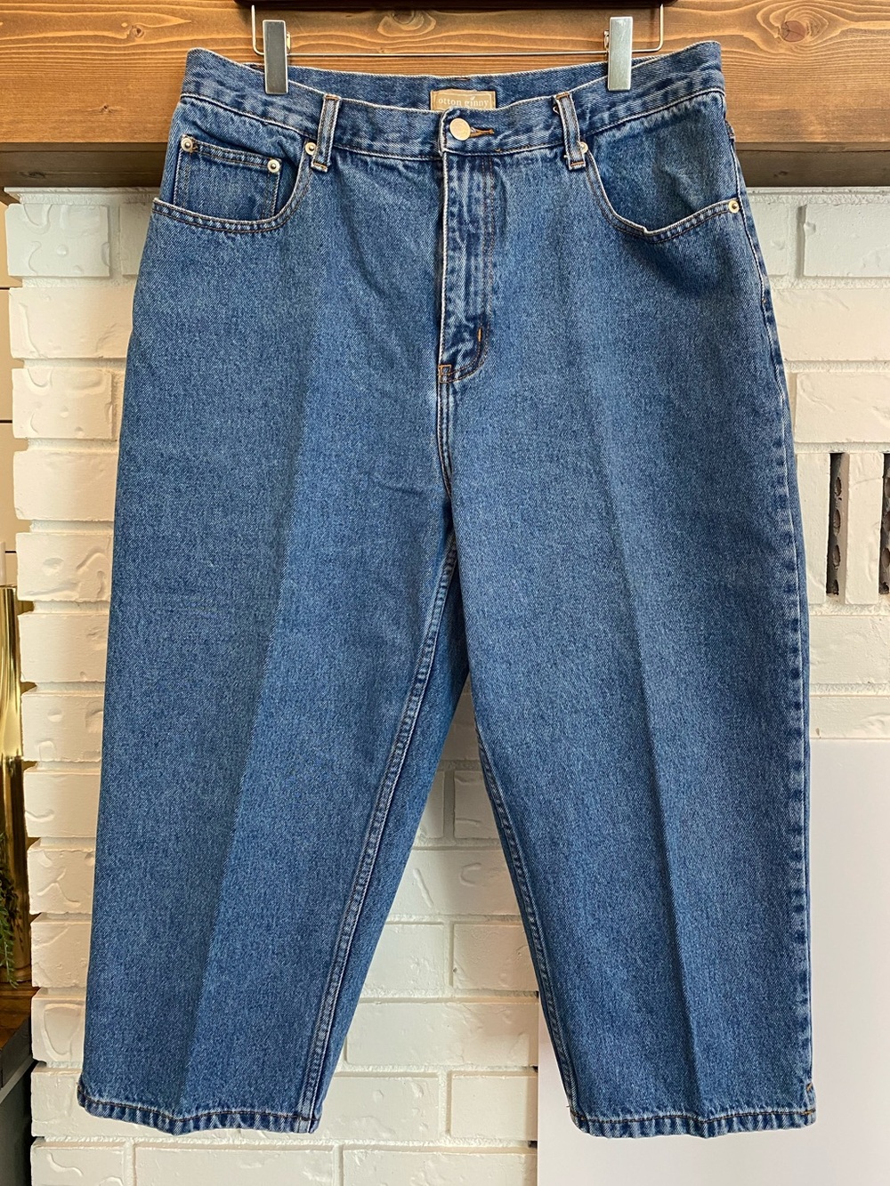 Vintage Cotton Ginny High Rise Denim Capri Jeans 100% Cotton Size 13 90s Y2K